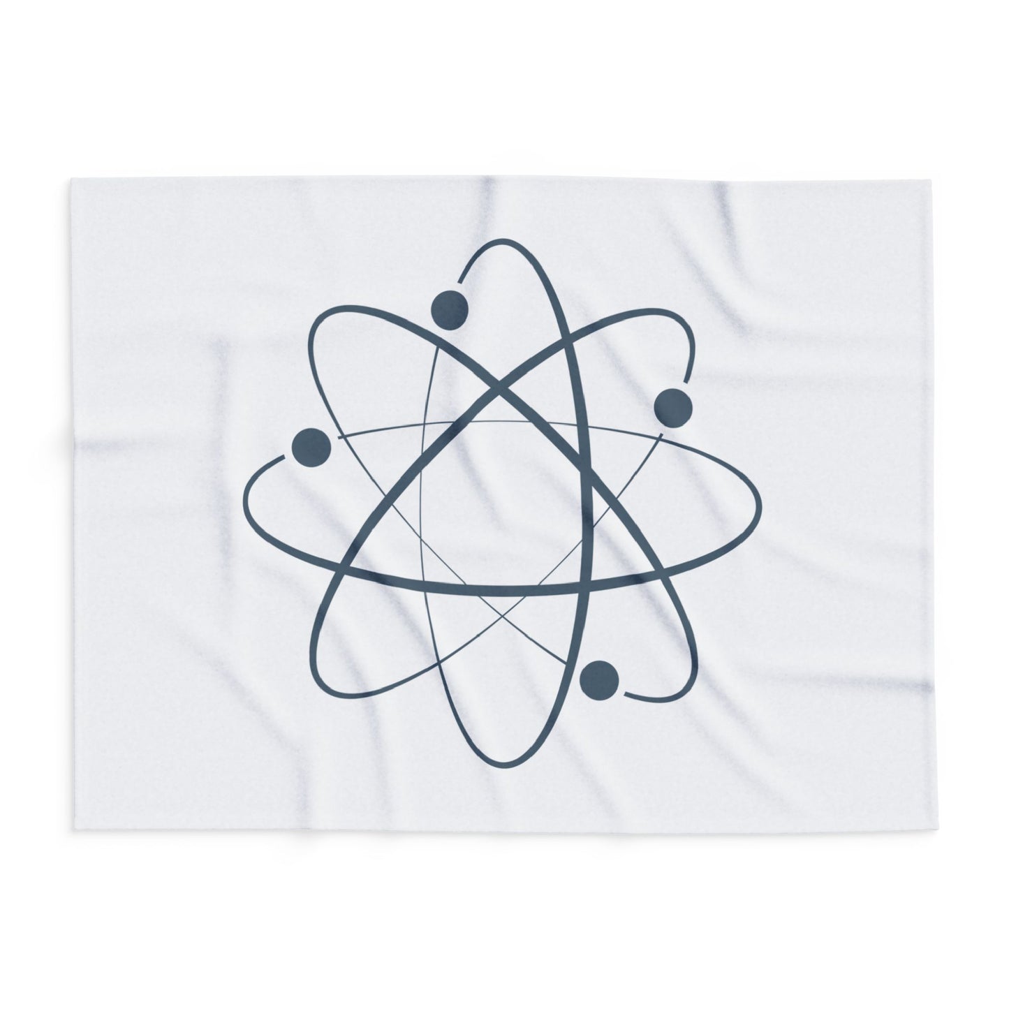 Cozy Arctic Fleece Blanket with Atomic Design - Perfect for Science Lovers & Gift Giving
