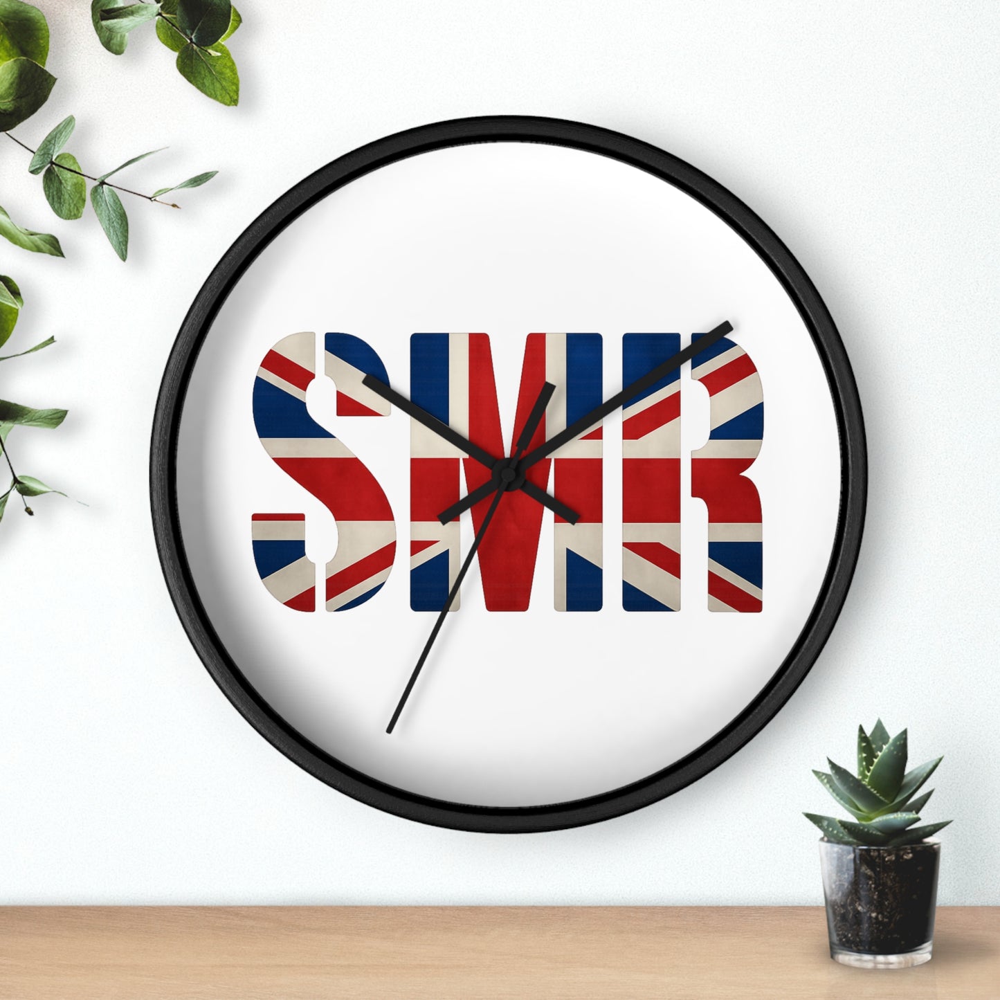 SMR British Flag Wall Clock - Unique Gift, Modern Timepiece & Office Accessory