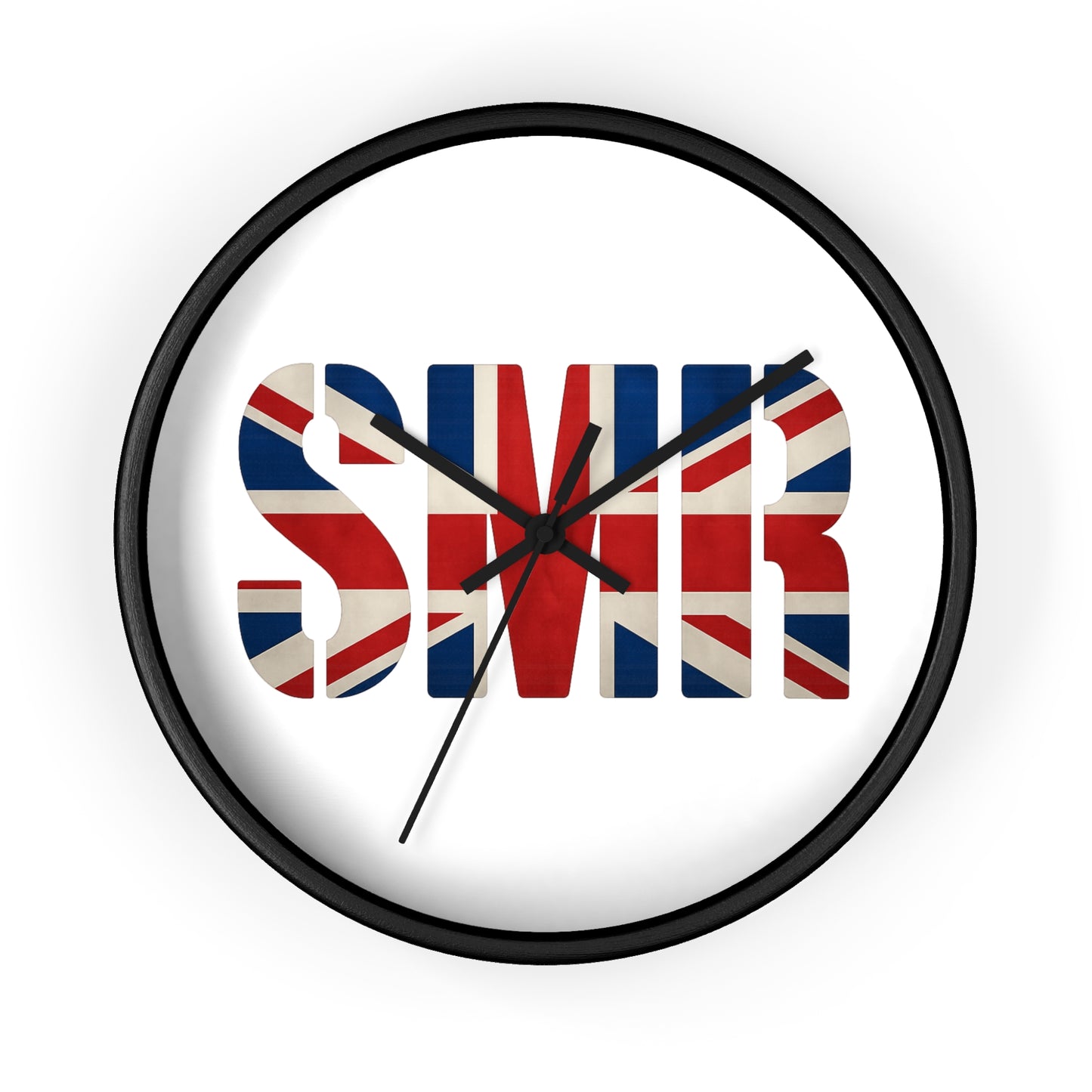 SMR British Flag Wall Clock - Unique Gift, Modern Timepiece & Office Accessory
