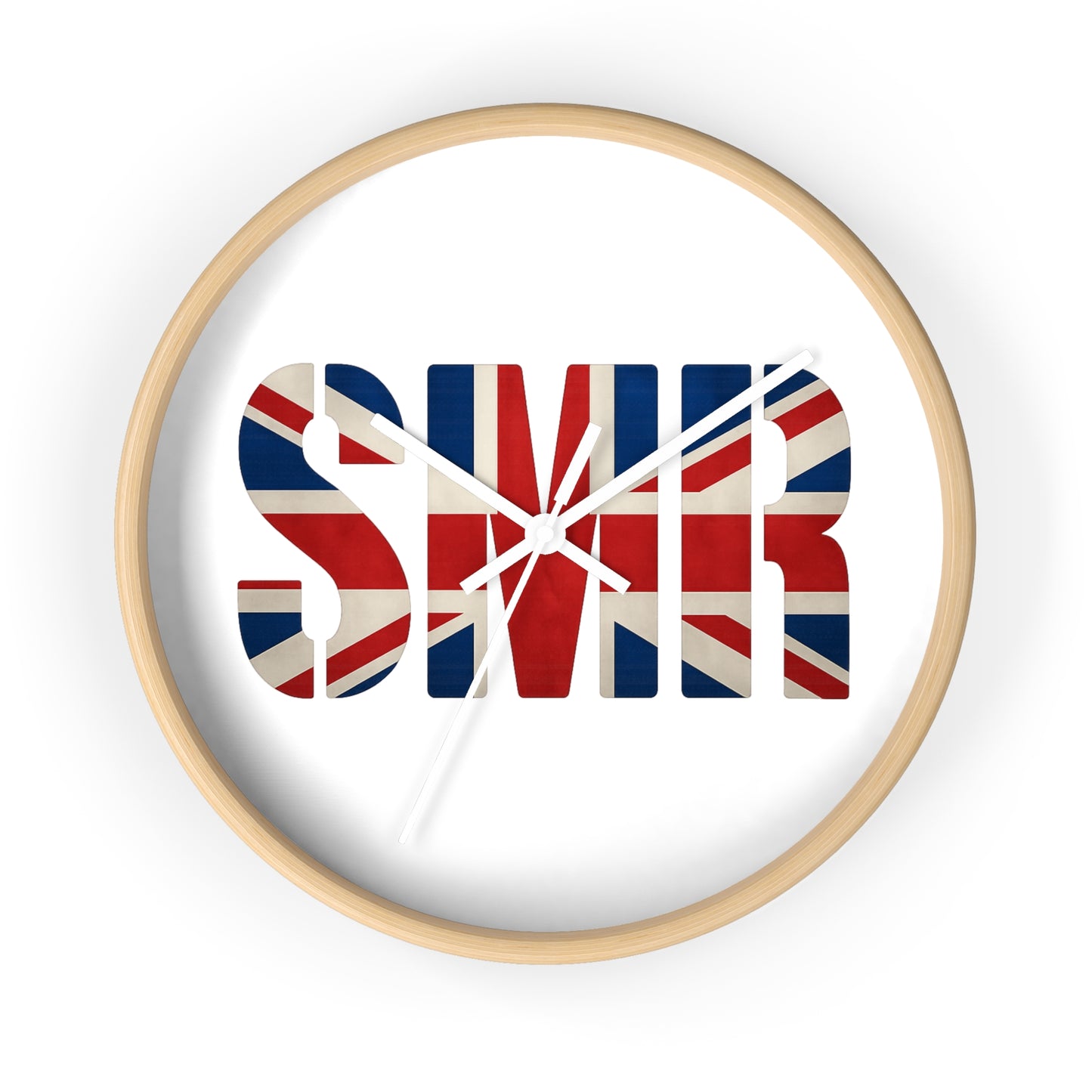 SMR British Flag Wall Clock - Unique Gift, Modern Timepiece & Office Accessory