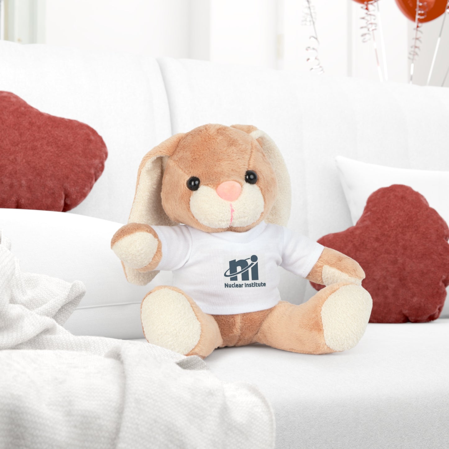 Custom Plush Toy with T-Shirt | Nuclear Institute Logo | Adorable Gift