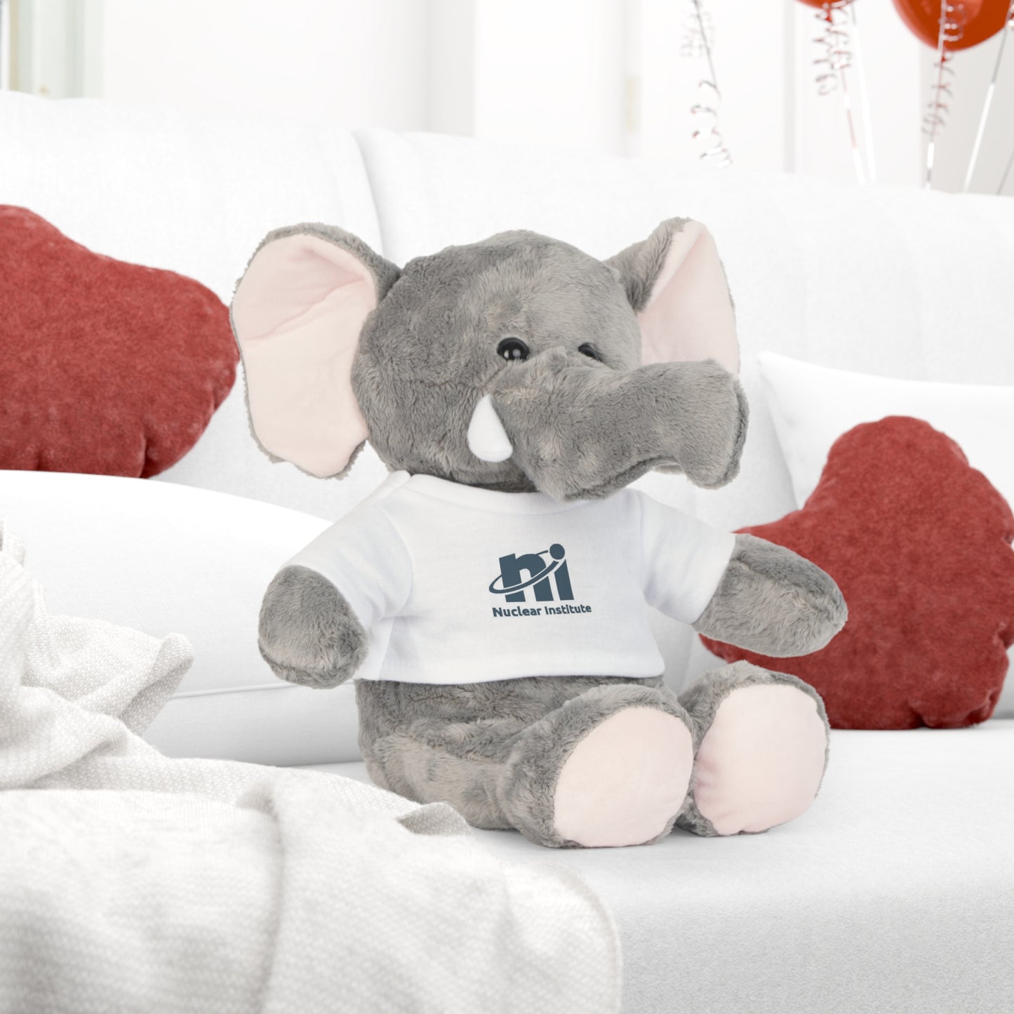 Custom Plush Toy with T-Shirt | Nuclear Institute Logo | Adorable Gift