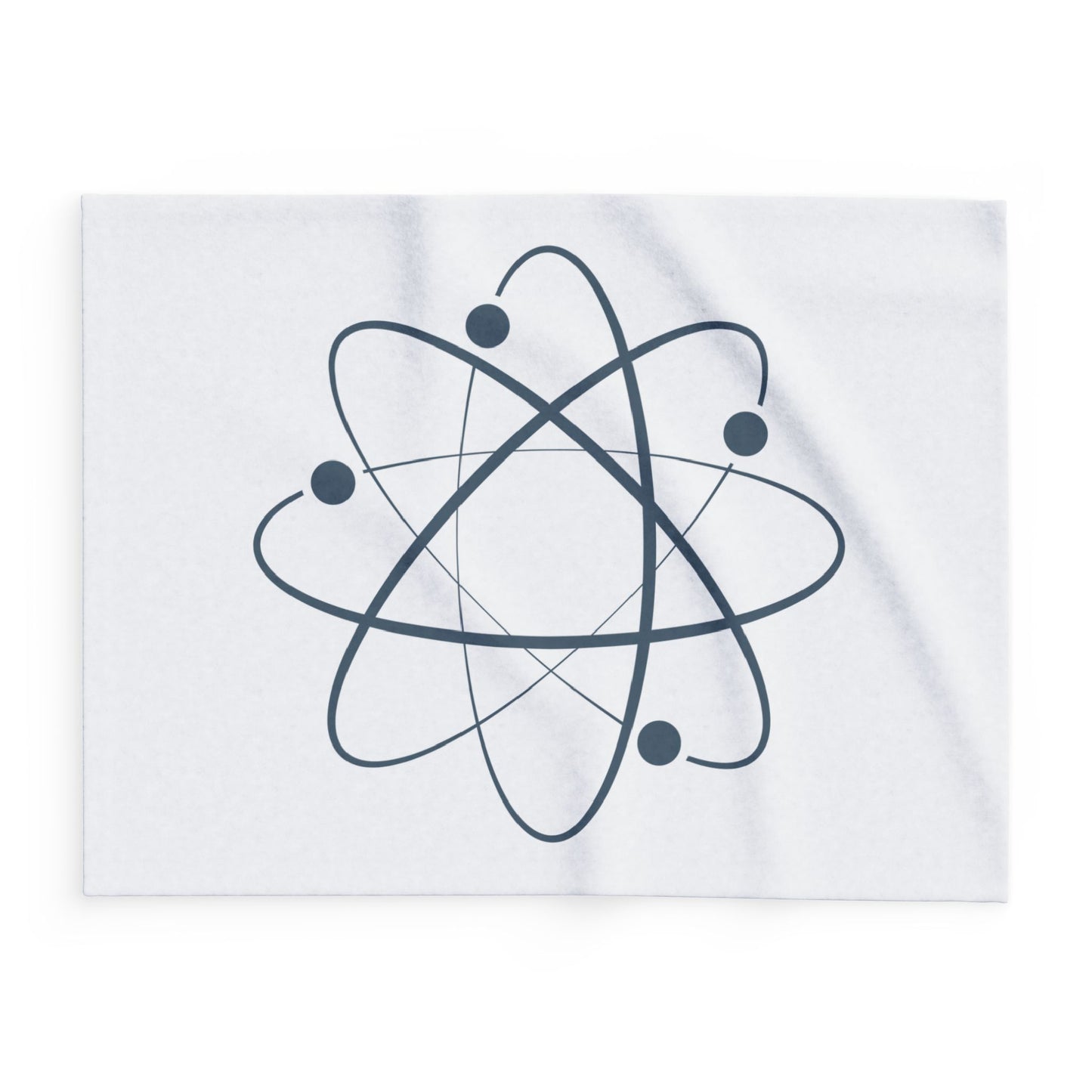 Cozy Arctic Fleece Blanket with Atomic Design - Perfect for Science Lovers & Gift Giving