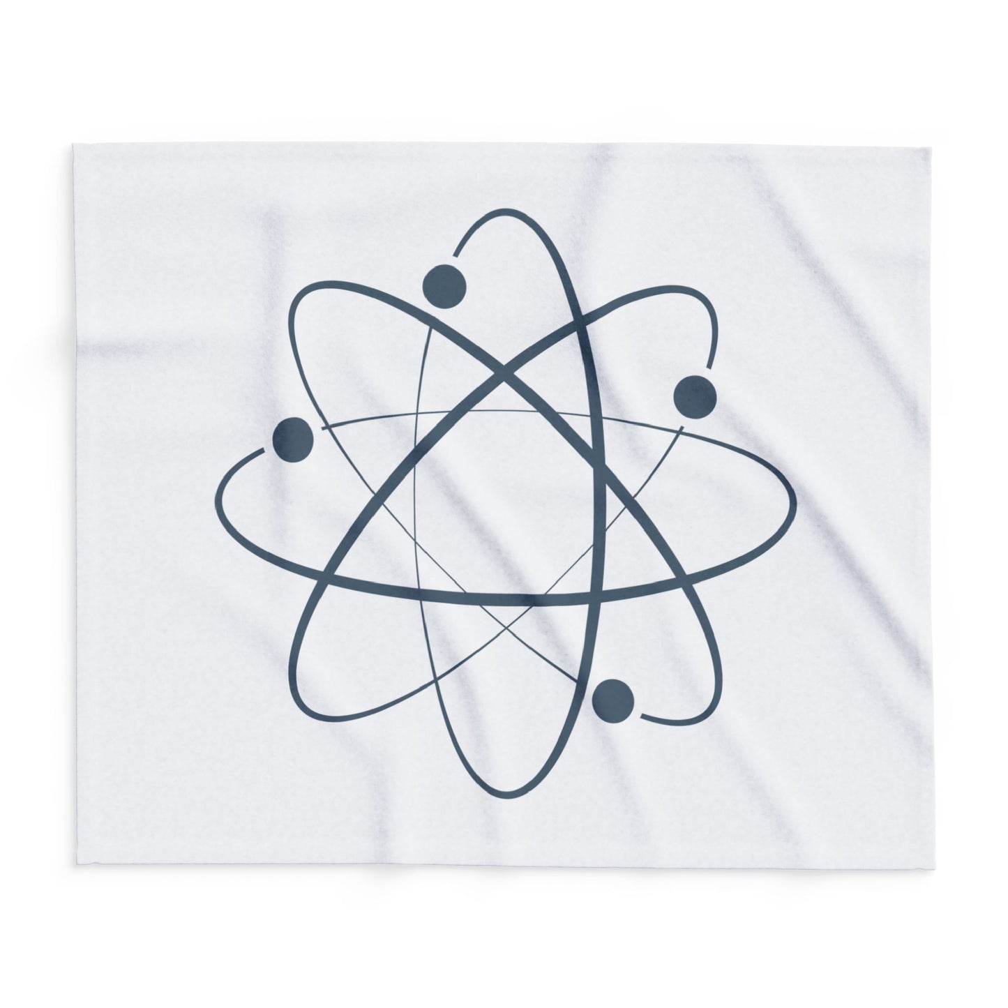 Cozy Arctic Fleece Blanket with Atomic Design - Perfect for Science Lovers & Gift Giving