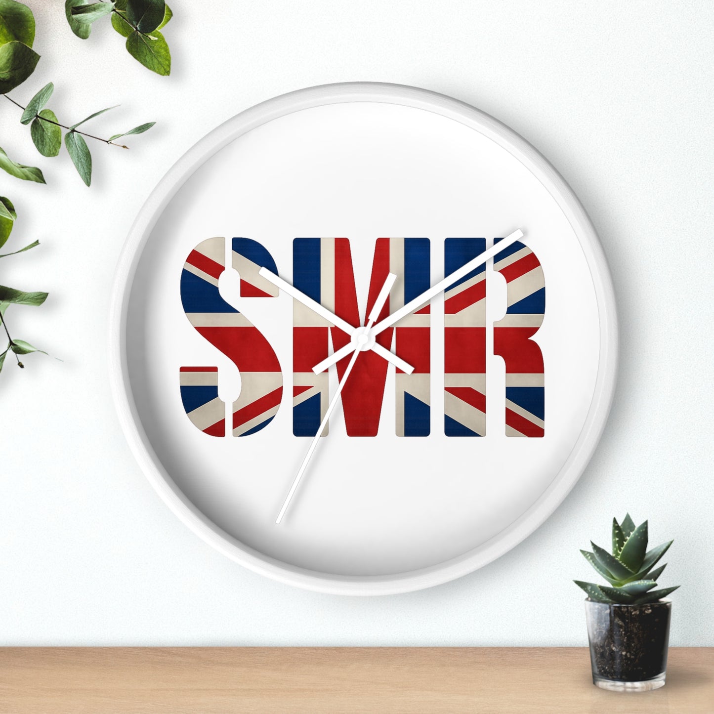 SMR British Flag Wall Clock - Unique Gift, Modern Timepiece & Office Accessory
