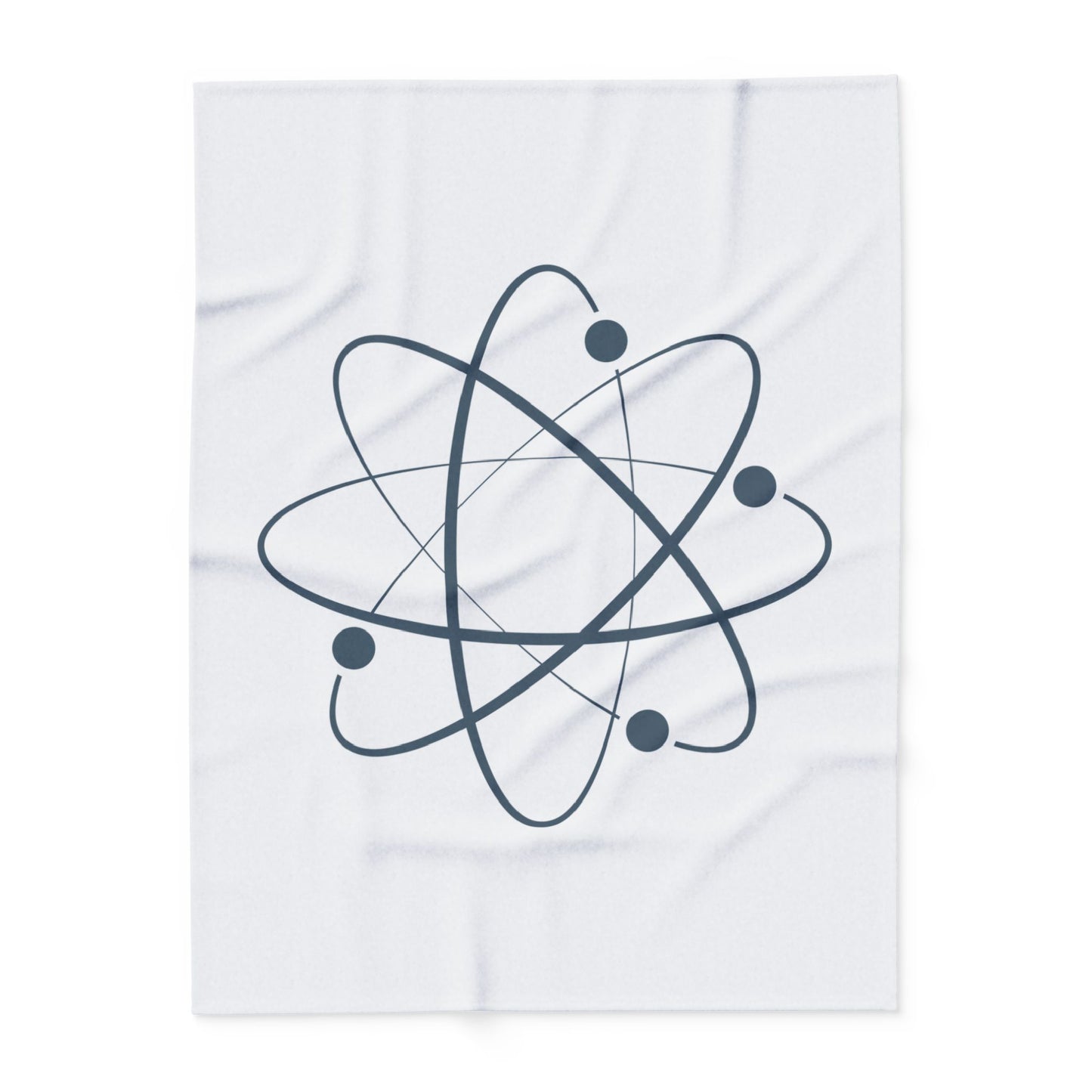 Cozy Arctic Fleece Blanket with Atomic Design - Perfect for Science Lovers & Gift Giving