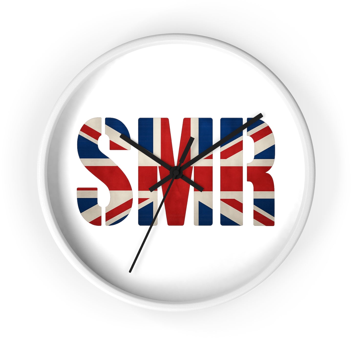 SMR British Flag Wall Clock - Unique Gift, Modern Timepiece & Office Accessory