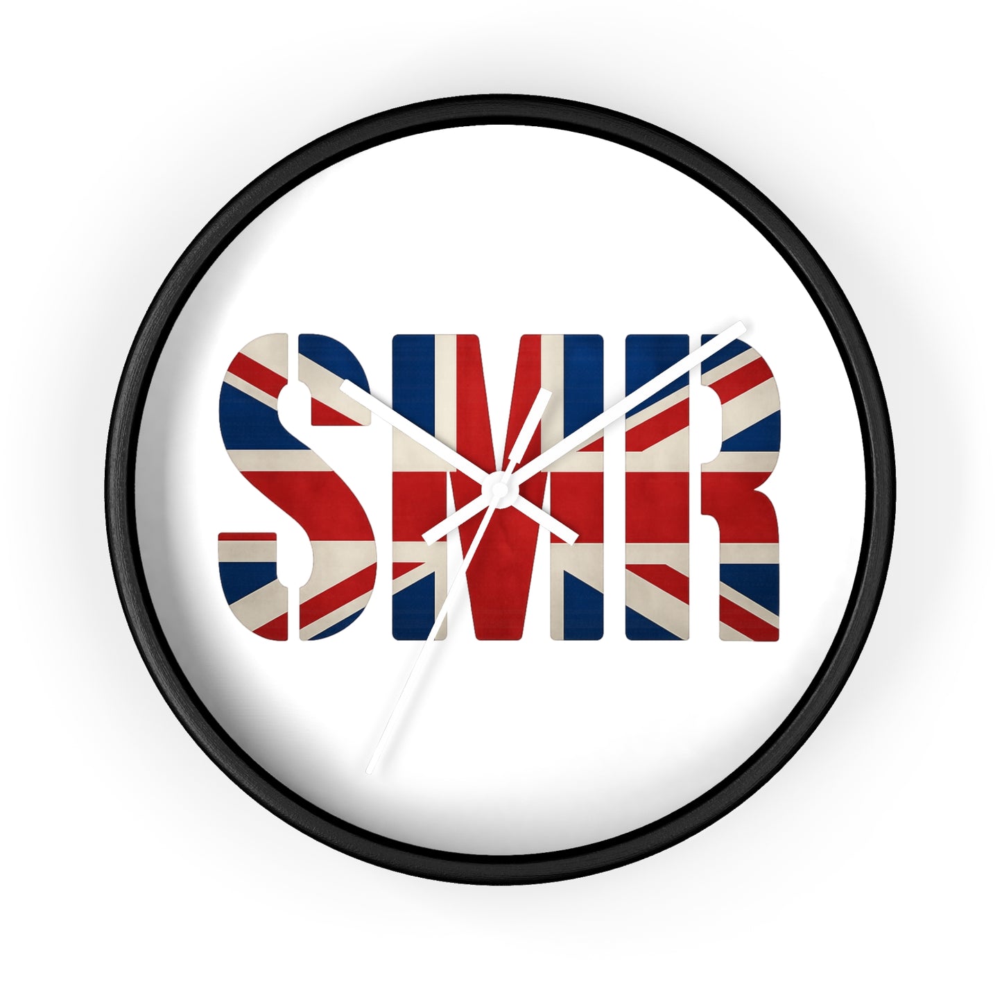 SMR British Flag Wall Clock - Unique Gift, Modern Timepiece & Office Accessory