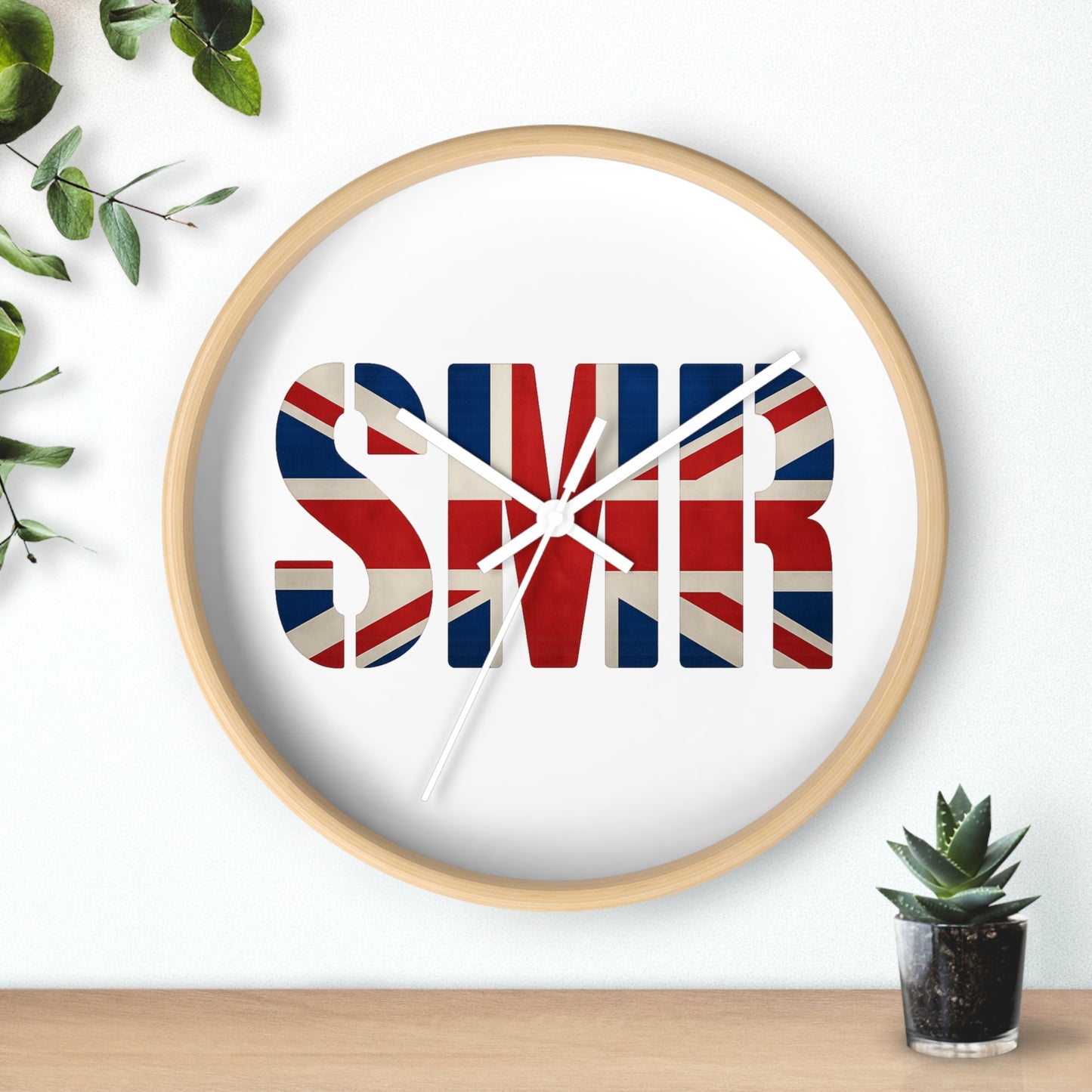 SMR British Flag Wall Clock - Unique Gift, Modern Timepiece & Office Accessory