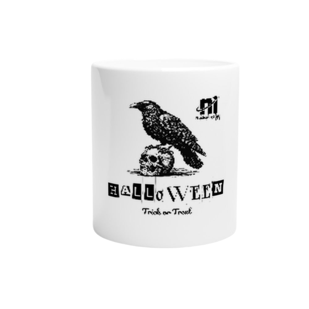 Nuclear Institute Halloween Trick or Treat Mug – Raven & Skull Design 11oz Ceramic