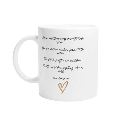 Mum's Three Important Jobs Ceramic Mug – Ideal Mother's Day Gift