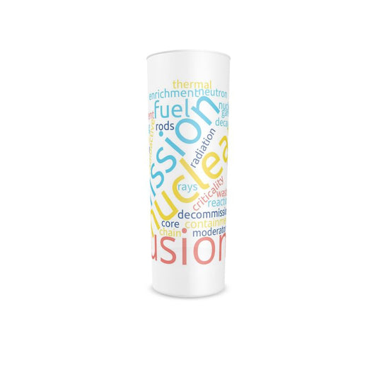 Nuclear Wordcloud Hi Ball Glass