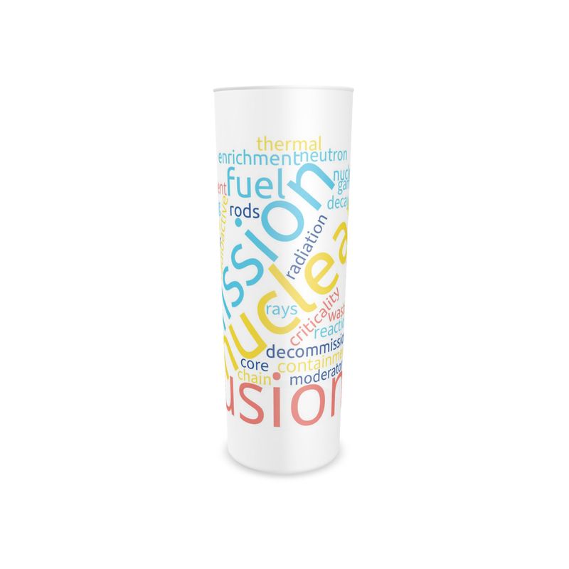 Nuclear Wordcloud Hi Ball Glass