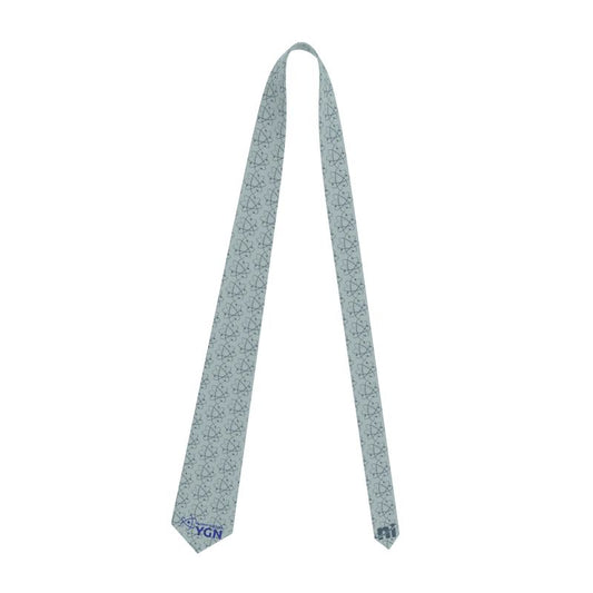 Classic YGN design tie in teal with blue logo