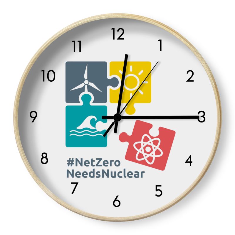 #NetZeroNeedsNuclear jigsaw puzzle wall clock