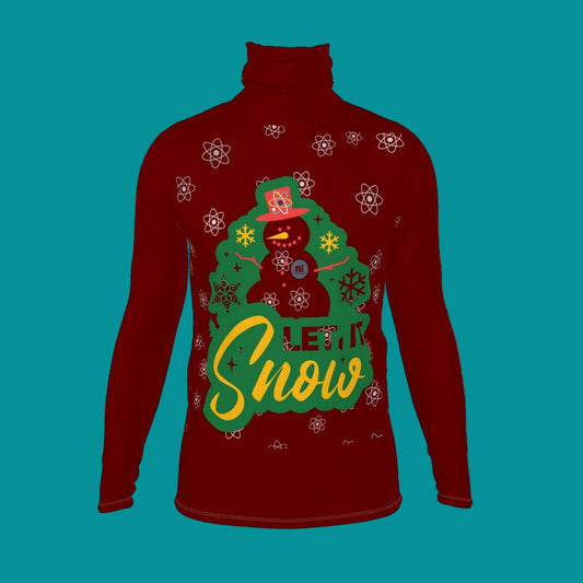 Let it snow men's slim fit roll neck