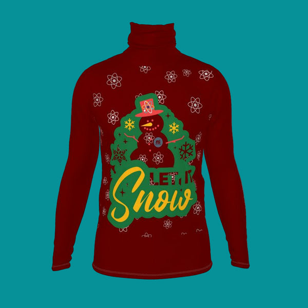 Let it snow men's slim fit roll neck