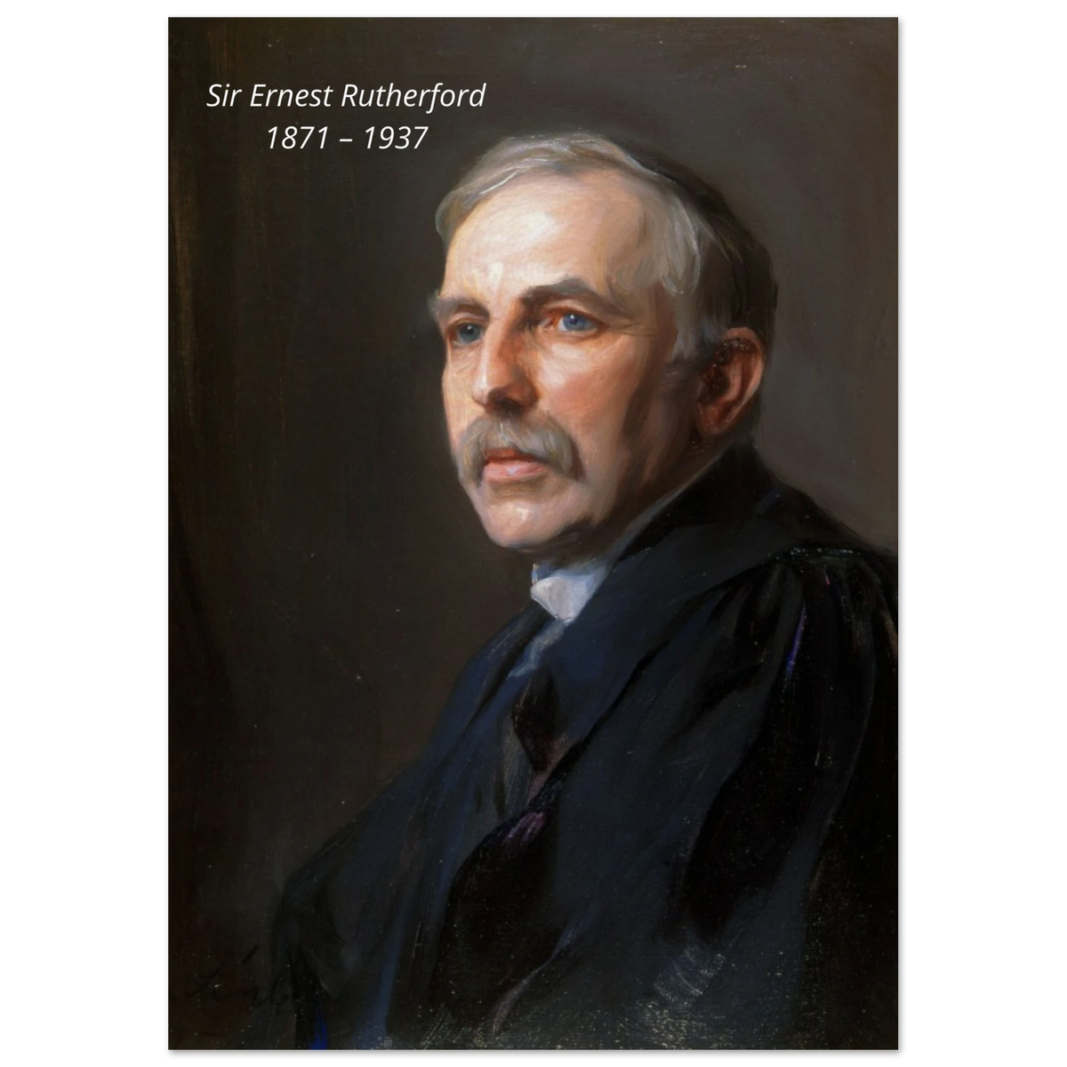 Ernest Rutherford Cursive Sir Ernest Rutherford 1924 Painting Poster – Historic Atomic Physics A ...