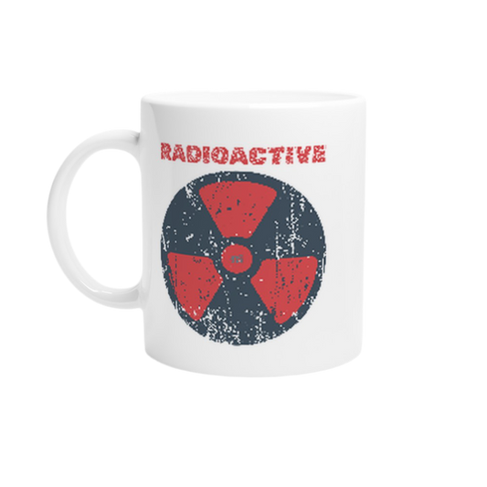 RED Radioactive White 11oz Ceramic Mug – Durable and Stylish Design