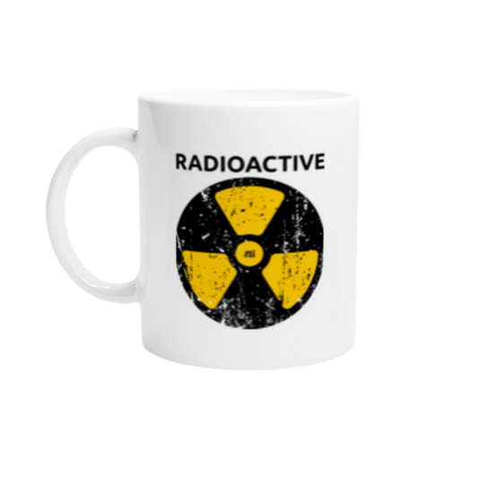 Radioactive White 11oz Ceramic Mug – Durable and Stylish Design