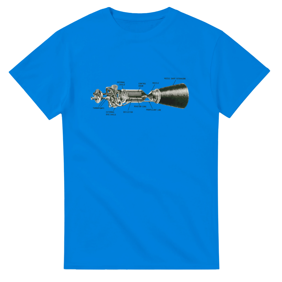 Nasa Engine Technical Drawing Color A diagram of a NERVA nuclear rocket engine; from NASA Heavyweight Unis ...