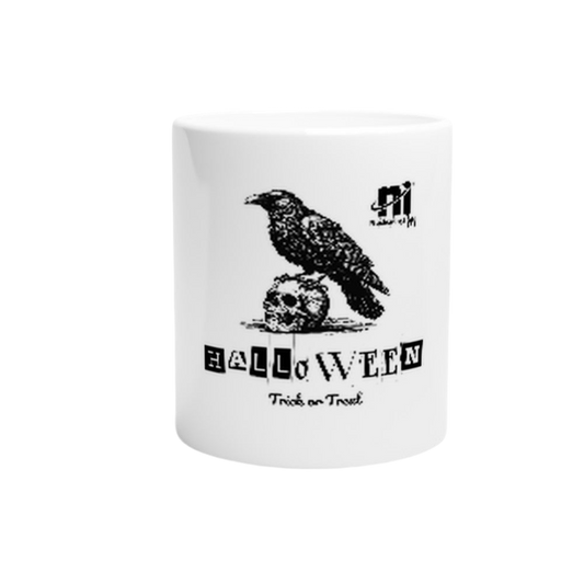 Nuclear Institute Halloween Trick or Treat Mug – Raven & Skull Design 11oz Ceramic