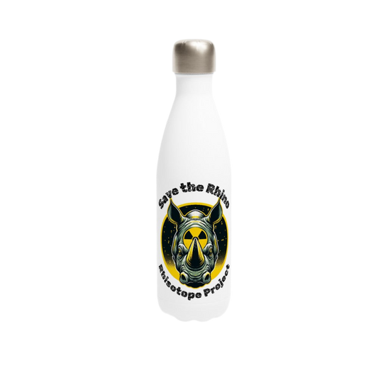 Save the Rhino | White 17oz Stainless Steel Water Bottle
