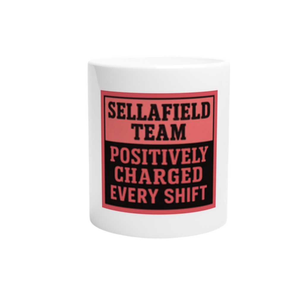 Sellafield Team 11oz Ceramic Mug – Positively Charged Every Shift Design