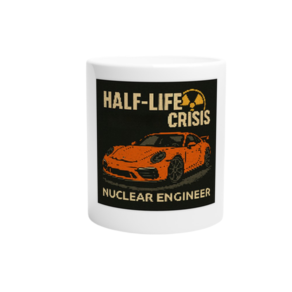 Half-Life Crisis White 11oz Ceramic Mug - Perfect for Coffee Lovers